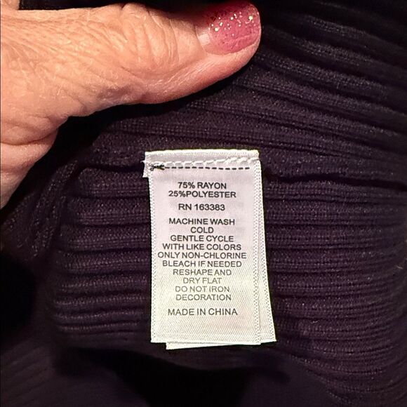 Rio & Rian New York Black Crew Neck Sweater size 1X - Picture 4 of 5